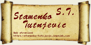 Stamenko Tutnjević vizit kartica